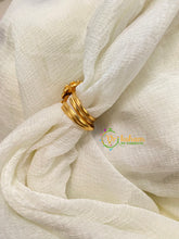 Premium AD Stone Toe Rings-Double Flower-White Stone -G10001